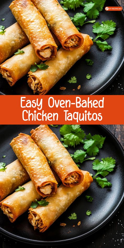 Try these easy oven-baked Chicken Taquitos for a delicious and crunchy treat. Simple ingredients, big flavor, and minimal effort! Oven Taquitos Corn Tortillas, Taquitos Recipe Chicken, Easy Homemade Taquitos, Healthy Flautas Chicken, Oven Chicken Taquitos, Diy Taquitos Chicken, How To Make Taquitos Chicken, How To Make Chicken Taquitos, Easy Taquito Recipe