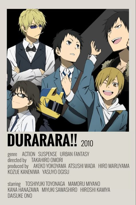 Durarara Poster, Anime Posters Minimalist, Minimalist Anime Poster, Durarara!!, Anime Polaroid, Anime Title, Anime Watchlist, Anime Minimalist Poster, Minimalist Anime