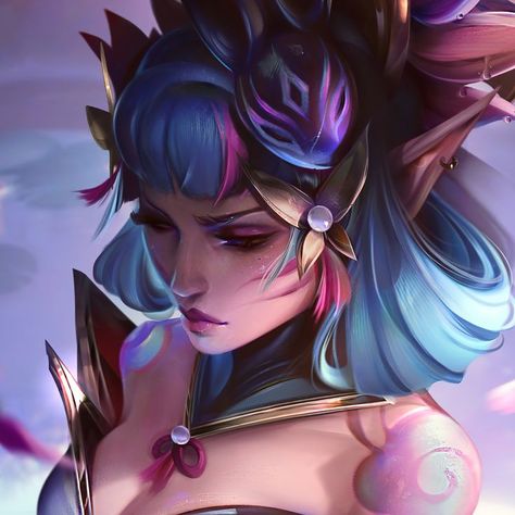 Evelyn League Of Legends, Spirit Blossom Evelynn, League Of Legends Splash Art, Blossom Icon, Gaming Pfp, League Of Legends Universe, Evelynn League Of Legends, Spirit Blossom, Wild Rift