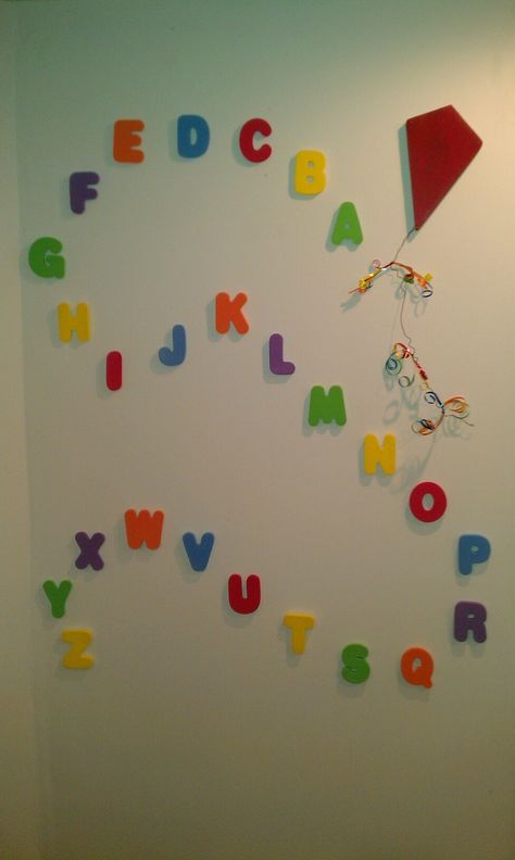 Alphabet In Classroom Wall, Abc Classroom Decoration, Alphabet Display Classroom Abc Wall, Alphabets Decoration Classroom, Alphabet Wall Decor Classroom, Daycare Wall Decor Diy, Diy Alphabet Letters For Wall, Alphabet Board Ideas Classroom, Alphabet Decoration Ideas