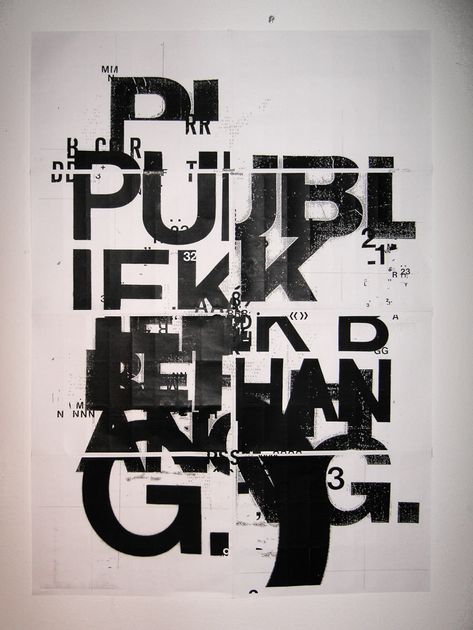 public space #typography #letters #numbers Grunge Typography, Best Typography, Typo Poster, 타이포그래피 포스터 디자인, Typographic Art, Typography Layout, Typographic Poster, Space Poster, Type Posters