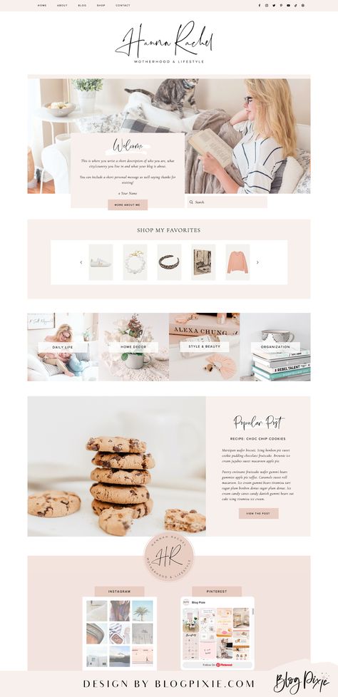 Wix blog template Blog Homepage Design Layout, Lifestyle Email Design, Mom Blog Post Ideas, Blog Site Design, Wix Blog, Blog Aesthetic, Wix Design, Blog Templates, Blog Post Template