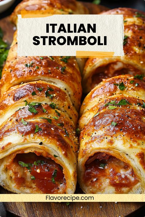 Discover the joy of making your own Italian Stromboli in just a few simple steps! This easy recipe combines savory Italian sausage, gooey mozzarella cheese, and colorful bell peppers, all wrapped in a crispy golden crust. Perfect for family dinners or game nights, you can customize the fillings to suit your taste. Serve it warm with marinara sauce for an irresistible treat that will impress your guests and satisfy your cravings. Get ready to indulge in this delicious comfort food! Stromboli Filling Ideas, Italian Stromboli Recipe, Easy Italian Dinner Recipes, Italian Wrap, Italian Stromboli, Easy Italian Dinner, Traditional Italian Food, Stromboli Recipe, French Fries Recipe