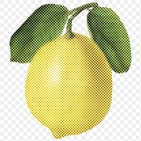 Halftone lemon sticker design element | free image by rawpixel.com / Adj Lemon Sticker, Graphic Design University, Graphic Design 101, Graphic Design Jobs, Graphic Design School, Collage Elements, Lemon Art, Pizza Design, Visual Communication Design