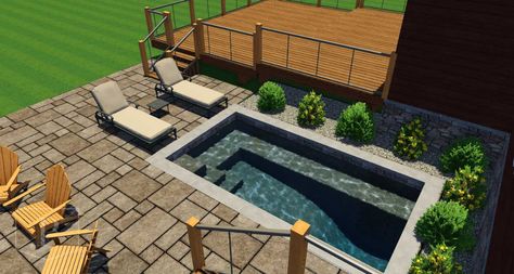 Spool Pool, Small Inground Pool, Backyard Spa, Backyard Drainage, Indoor Pool Design, Pools Backyard Inground, Small Pool Design, Splash Pool, Pool And Spa