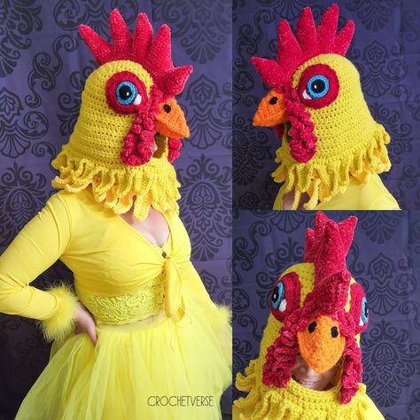 halloween crochet patterns, halloween crochet ideas, halloween crochet, crochet halloween, crochet halloween costume pattern Crochet Costume Hat, Crochet Halloween Costume Patterns Free, Crochet Halloween Costume Women, Crochet Chicken Hat Pattern, Chicken Hat Pattern, Crochet Chicken Hat, Crochet Halloween Costume, Halloween Costume Patterns, Patterns Halloween