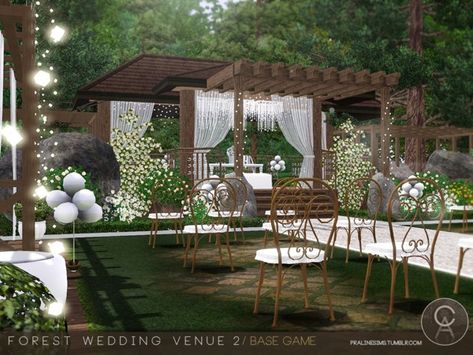 Pralinesims' Forest Wedding Venue 2 Sims 3 Wedding Lots, Base Game Wedding Venue Sims 4, Sims 4 Base Game Community Lot, The Sims 4 Wedding Lot, Sims 4 Cc Wedding Decorations, Ts4 Wedding Venue Cc, Sims 4 Wedding Venue Base Game, The Sims 4 Cc Wedding Decor, Sims 3 Community Lots