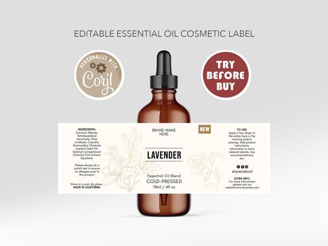 Excited to share this item from my #etsy shop: Custom Product Label, 1oz 2oz 4oz Editable Label Template, Essential Oil Label Design, DIY Label Bottle Label, Oil Dropper Cosmetic Stickers Cosmetic Sticker Design, Essential Oil Label Design, Hair Oil Label Design, Oil Label Design, Label Botol, Mushroom Ideas, Spray Packaging, Cosmetic Labels Design, Oil Label