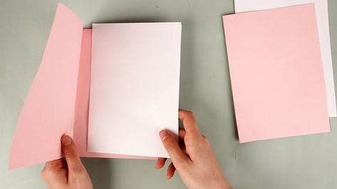 3 Ways to Make a Paper Book - wikiHow How To Put Together A Paper Book, Making A Book Out Of Paper, How To Make A Hollow Book, How To Hollow Out A Book, How To Bind Papers Into A Book, Small Book, Paper Book, Construction Paper, 30 Gifts