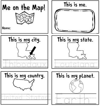 Where I Live Kindergarten Activities, Mapping Activities For Kindergarten, Me On The Map Kindergarten, Maps Kindergarten, Maps For Kindergarten, Me On The Map Free Printable, Me On The Map Activities, Map Activities For Preschool, Me On The Map