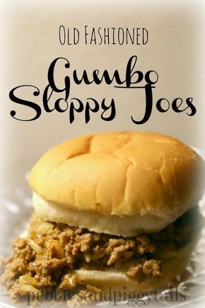 Grandma's Old Fashioned Gumbo Sloppy Joes just like you remember as a kid.  This vintage favorite uses Campbell's Chicken Gumbo Soup and it's a quick and easy dinner for your family.  Kid friendly recipe for busy nights. Gumbo Sloppy Joes, Old Fashioned Sloppy Joes, Gumbo Soup Recipe, Cambells Recipes, Chicken Gumbo Soup, Haitian Recipes, Homemade Sloppy Joe Recipe, Loose Meat Sandwiches, Gumbo Soup