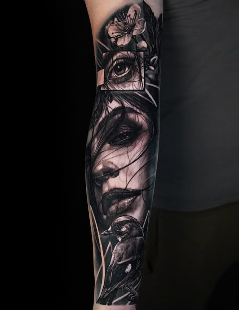 Witcher Tattoo, Black And Grey Realism, Arm Tattoos For Guys Forearm, Underarm Tattoo, Headdress Tattoo, Wrist Tattoos Girls, Floral Back Tattoos, Japan Tattoo Design, Wrist Tattoos For Guys