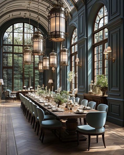 Alpine Manor (@alpine_manor) • Instagram photos and videos Elegant Dining, تصميم للمنزل العصري, Elegant Dining Room, Design Apartment, Dream House Rooms, Dream House Interior, Gothic House, Dream House Exterior, Dream House Plans