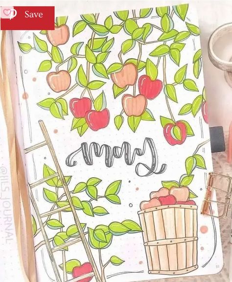 Apple Orchard, Bullet Journal Ideas Pages, Bullet Journal Inspiration, Journal Inspiration, Organization Hacks, Bible Journaling, Apples, Bullet Journal, Novelty Sign