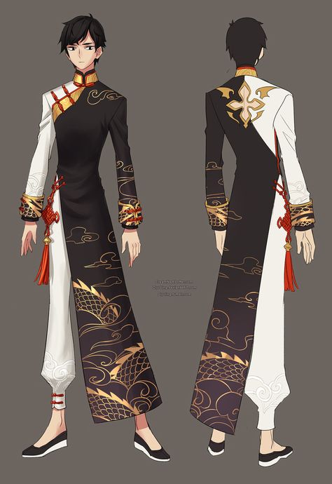 (*´∇｀)o。゜ — My entries to the Blade & Soul chinese server ... Anime Inspired Outfits, Drawing Anime Clothes, Anime Dress, Fashion Design Drawings, Chinese Clothing, Character Design Male, Drawing Clothes, Fantasy Clothing, Fantasy Fashion