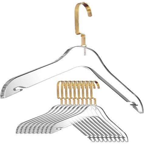 Acrylic Hangers, Gold Hangers, Cloth Making, Heavy Clothing, Chanel Heels, Non Slip Hangers, Farmhouse Industrial, Industrial Coffee, Clothes Hangers