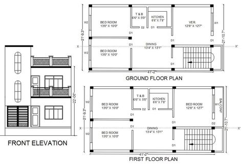 Single Story House Floor Plans, One Floor House Plans, Site Plan Design, Floor Plan With Dimensions, Two Storey House Plans, 20x40 House Plans, Building Design Plan, Simple Floor Plans, Indian House Plans