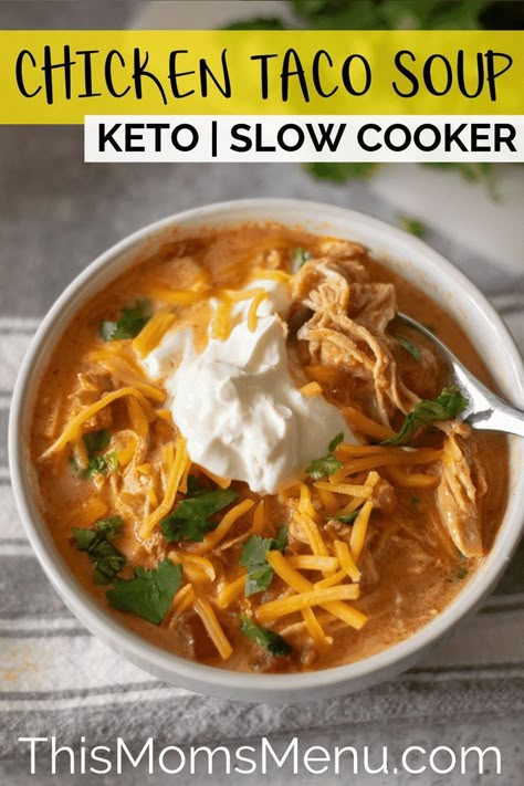 Low Carb Chicken Taco Soup, Low Carb Soups, Soup Instant Pot, Keto Crockpot, Low Carb Low Fat Recipes, Keto Soups, Soup Appetizers, Chicken Taco Soup, Best Low Carb Recipes