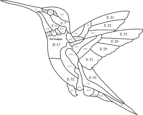 Stained Glass Hummingbird, Embroidery Bird, Glass Hummingbird, Stained Glass Patterns Free, Stained Glass Birds, Pola Sulam, Stained Glass Diy, Bird Embroidery, Stained Glass Crafts