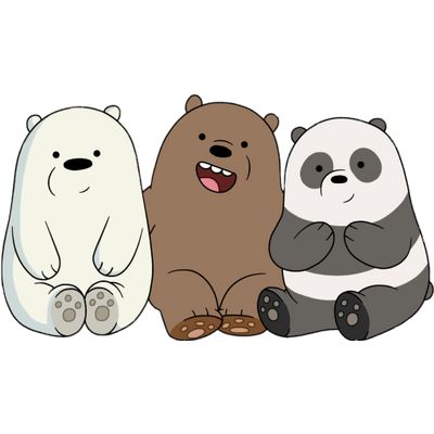 We Bare Bears Trio Cartoon Bears, Ice Bear We Bare Bears, Panda Painting, Shading Drawing, Karakter Sanrio, We Bare Bears Wallpapers, Ice Bears, Three Bears, Friend Cartoon