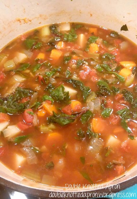 Mmm Mmm Good! Campbell’s has the slogan right when it comes to a good soup, but they have nothing on Giada De Laurentiis’ Winter Minestrone. I love watching her show and her recipes. I … Minestrone Soup Giada, Turkey Kale Soup, Winter Minestrone, Sopa Minestrone, Giada De Laurentiis Recipes, Giada Recipes, Good Soup, Swiss Chard Recipes, Minestrone Soup Recipe