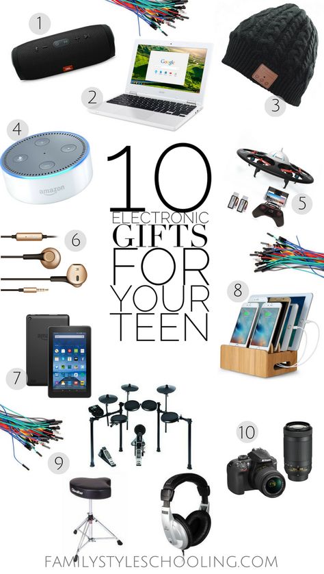 10 Electronic Gifts for Your Teen http://familystyleschooling.com/2016/11/18/10-electronic-gifts-teen/ Electronic Gifts For Men, Electronics Logo, Souvenir Jewelry, Teen Christmas Gifts, Electronic Shop, Electronic Organization, Diy Products, Birthday Gifts For Teens, Raising Boys