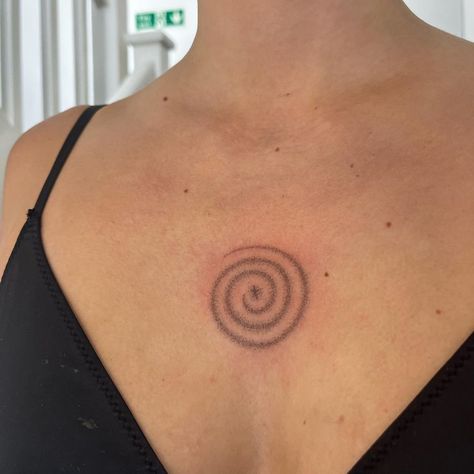 Point Tattoo Dot, Helix Spiral Tattoo, Spiral Tattoo Placement, Spiral Spine Tattoo, Spiral Back Tattoo, Spiral Chest Tattoo, Swirl Tattoo Spirals, Fibbonaci Spiral Tattoo, Spiral Tattoo Meaning