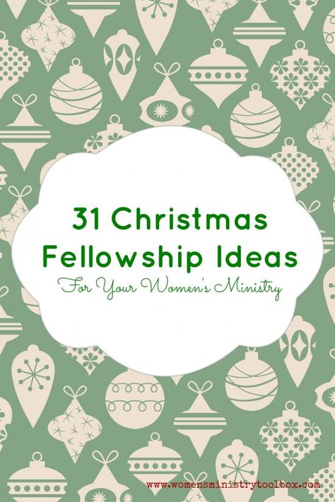 If you’re in need of fresh ideas for this year’s Christmas fellowship or event, look no further! These 31 ideas are sure to provide some inspiration. Ornament Exchange Gift Exchange Christmas Bingo – play regular bingo, with the winners receiving $5 gifts Christmas Pinterest Project Party Christmas Traditions Party – share family traditions Cookie Exchange … … Continue reading → Womens Games, Fellowship Ideas, Ladies Christmas Party, Church Christmas Party, Womens Ministry Events, Christian Women's Ministry, Church Fellowship, Secret Sisters, Christmas Program