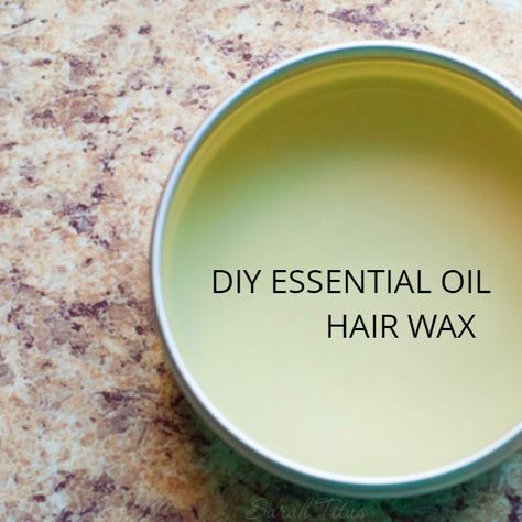 Add texture and style to your hair with this quick and easy to make DIY essential oil hair wax! Diy Hair Wax Stick, Diy Hair Wax, Potion Ingredients, Essential Oil Hair, Wax Diy, Sarah Titus, Beard Care Products, Diy Essential Oil Recipes, Diy Lotion