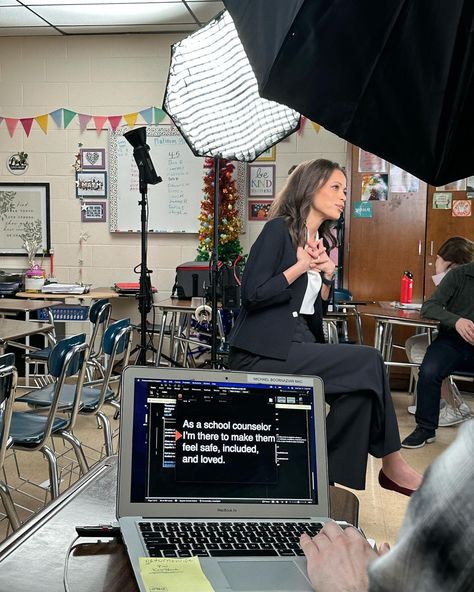 Do I love advocating for school counselors and students? Yes. Did I discover today that I love it more with a film crew and makeup artist? ALSO YES! 🥰 #elementarycounselingresources #collegereadiness #careerexploration #careerdevelopment #careerreadiness #counselorsoftpt #schoolcounselingresources #firstyearcounselor #schoolcounselor #schoolcounseling #schoolcounselorlife #schoolcounselinglife #elementarycounselor #weareasca @weareasca @njsca @nicolettebryckimakeup Guidance Counselor Aesthetic, Counsellor Aesthetic, School Counselor Aesthetic, Counselor Aesthetic, Guidance Counselor, 2025 Goals, Film Crew, Career Readiness, Elementary Counseling