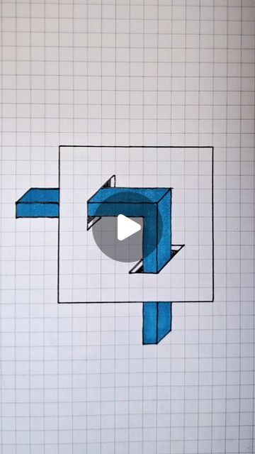 Isometric Art Illustration, Geometric Patterns Drawing, 3d Pencil Drawings, Optical Illusion Drawing, 3d Sketch, Illusion Drawings, 3d Art Drawing, Art Optical, Zen Doodle Art