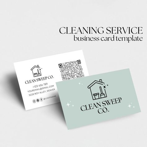 Cleaning Services Business Card Template | Cl House Cleaning Business Card, Business Cards Cleaning Service, Cleaning Services Business Cards, Cleaning Service Aesthetic, Cleaning Company Business Cards, Housekeeping Business Cards, Cleaning Cards Business Ideas, Cleaning Business Flyers Ideas, Cleaning Business Branding