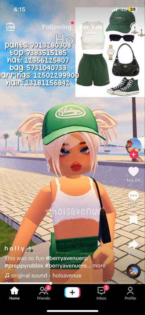 Aesthetic Outfits For Teens, Roblox Id Codes, Roblox Id, Berry Ave, Aesthetic Outfits, Outfits For Teens, Berry, Green