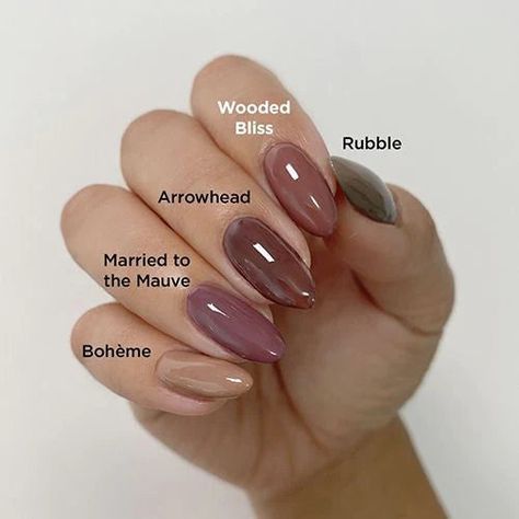 October Nail Colors Gel Polish, Cnd Fall Nail Colors, Cnd Shellac Colors 2024 Fall, Opi Brown Chrome Nails, Cnd Shellac Fall Colors, Cnd Shellac Aura, Cnd Shellac Autumn Nails, Fall Cnd Shellac Colors, Light Colors For Nails