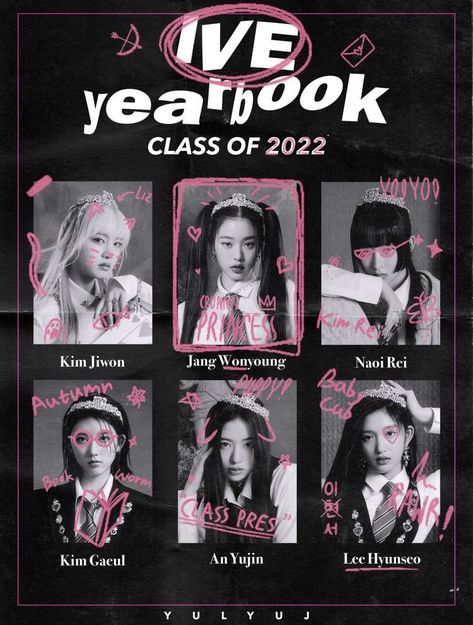 Y2k Website Template, Y2k Poster Design Ideas, Canva Y2k Poster, Kpop School Concept, Kpop Yearbook Edit Template, Y2k Layout, Yearbook Photoshoot, Yearbook Template, Yearbook Class