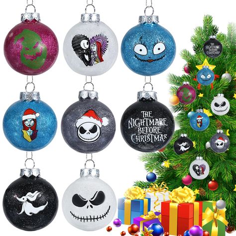 Christmas Ornaments Balls, Nightmare Before Christmas 2, Nightmare Before Christmas Tree, The Nightmare Before Christmas Decorations, Nightmare Before Christmas Ornaments, Nightmare Before Christmas Decorations, Christmas Ball Ornaments, Nightmare Before Christmas Halloween, Ball Decorations