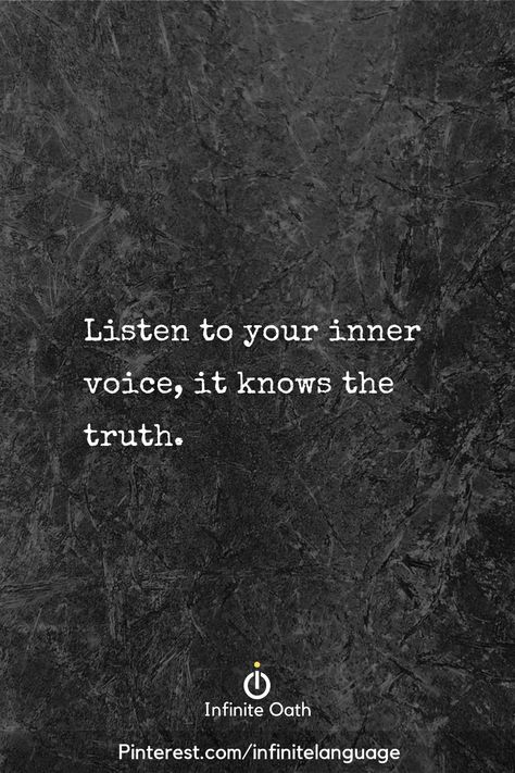 Listen To Your Inner Voice Quote, Inner Voice Quotes, Voice Quotes, Text Conversation Starters, Inspiring Posters, Unknown Quotes, Inpirational Quotes, Motivation Video, Inspirational Quotes Posters