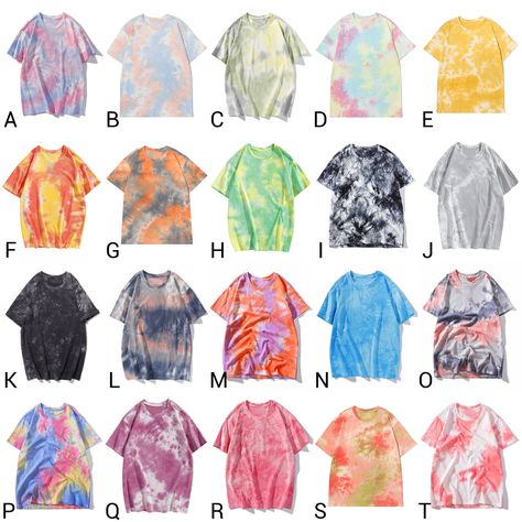 SIZE IS FOR AVERAGE HUMAN BEING, PLEASE TAKE INTO CONSIDERRATION AND CHECK THE SIZE CHART TWICE. 💰💰More Details on JSTDZR.com💰💰 Pattern: crumple tie dye, looks good for unisex Dye: completely non-toxic and totally safe for even babies and pregnancy women Material: 100% cotton for stable dye Methods: damp-tie-dye-10hours-untie-wash-dry Tie Dye Crumple Pattern, Tie Dye Color Combinations, Tie Dye Shirt Outfit, Crumple Tie Dye, Pregnancy Women, Tie Dye Graphic Tee, Tie Dye Shirts Patterns, Tye Dye Patterns, Tie Dye Tops