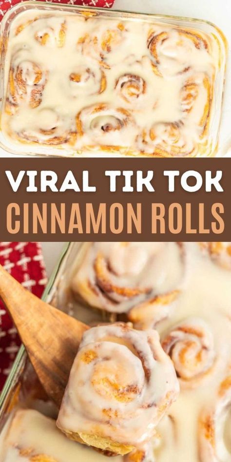 Tik Tok Cinnamon Rolls, Store Bought Cinnamon Rolls, Tiktok Cinnamon Rolls, Pillsbury Cinnamon Roll Recipes, Rhodes Rolls Recipes, Rhodes Cinnamon Rolls, Pilsbury Recipes, Orange Cinnamon Rolls, Biscuit Cinnamon Rolls