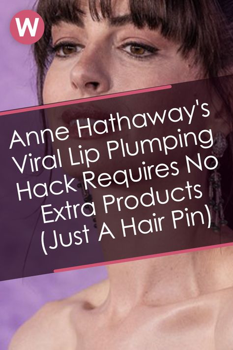 When it comes to lips, our society seems to believe that the plumper, the better. Some people are willing to drop hundreds, if not thousands of dollars on lip injections, and even those who don't go that far aren't above things like the lip liner hack that mimics a lip flip.  #annehathaway #lipplumper #beauty #hacks Lip Flip, Lip Plumpers, Lip Tips, Lip Plumping, Lip Injections, Anne Hathaway, Lip Plumper, Hair Pin, Beauty Trends