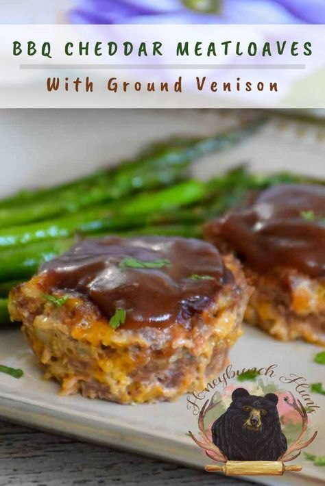 Venison Meatloaf, Sugar Free Barbecue Sauce, Ground Venison Recipes, Mini Meatloaves, Deer Recipes, Ground Venison, Starter Recipe, Deer Meat Recipes, Deer Meat