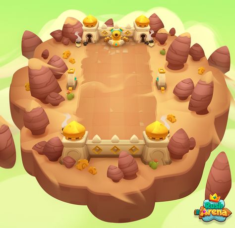 ArtStation - Concept and illustrations for mobile game Rush Arena Area Games, Top Down Game, Sand Game, Game Arena, Low Poly Games, Digital Marketing Design, Video Game Design, Game Environment, Game Illustration