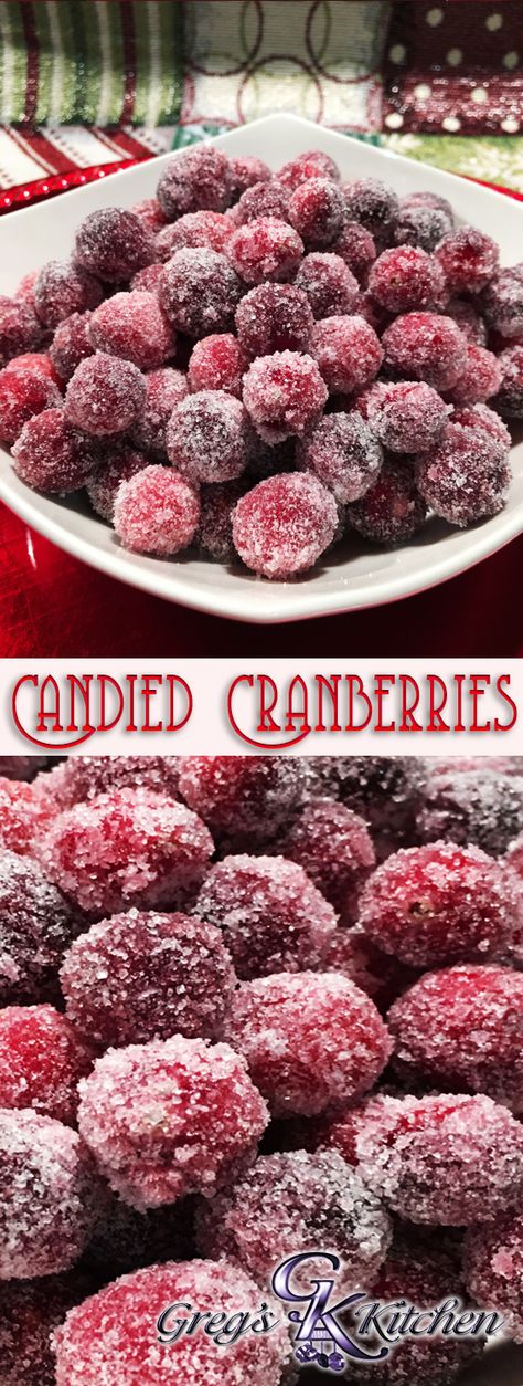 Fresh Cranberry Recipes, Candied Cranberries, Refreshing Snacks, Sugared Cranberries, Cranberry Recipes, Christmas Snacks, Holiday Cooking, Holiday Desserts, Holiday Baking