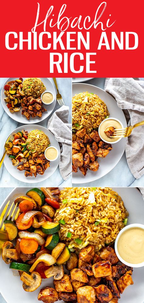 Hibachi Recipes, Hibachi Chicken, Rice And Veggies, Sauteed Vegetables, Recipes Vegan, Frozen Vegetables, Asian Dishes, Chicken And Vegetables, Chicken Dinner Recipes