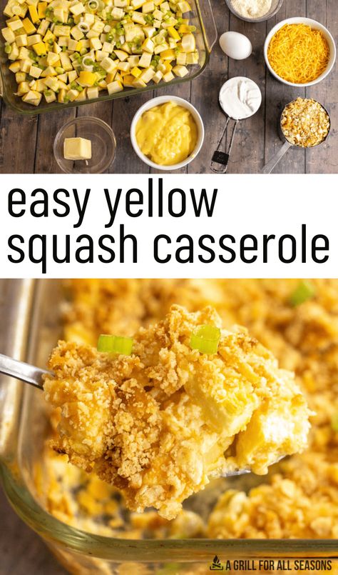 This Squash Casserole Recipe with Cream of Chicken Soup makes a delicious side dish. It's the perfect combination of creamy and crunchy and a great way to feed the whole family fast. This true Southern recipe is a great addition to the dinner table. Squash Casserole Cream Of Chicken Soup, Squash Casserole With Cream Of Chicken Soup, Squash Casserole Cream Of Mushroom, Yellow Squash Recipes Casserole With Cream Of Mushroom Soup, Squash Casserole With Ritz Crackers And Cream Of Chicken Soup, Yellow Squash Casserole With Cream Of Chicken Soup, Ww Squash Casserole, Squash Casserole With Cream Of Mushroom, Dixie Cafe Squash Casserole Recipe