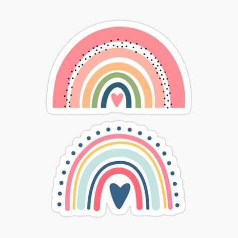 Bohemian Rainbow, Inspirational Stickers, Colorful Aesthetic, Sticker Packs, Decorate Notebook, Rainbow Stickers, Colorful Rainbow, Animal Stickers, Boho Rainbow