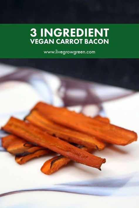 Vegan Carrot Bacon, Carrot Bacon, Breakfast Alternatives, Plant Based Breakfast, Vegan Meal Plans, Plant Based Lifestyle, My Interests, 3 Ingredient, Recipes Vegetarian