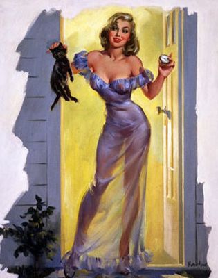 Top 50 Hottest Vintage Pin-Ups Arte Pin Up, Pin Up Drawings, Pin Up Illustration, Pin Up Vintage, Gil Elvgren, Pin Up Girl Vintage, Pin Up Posters, Pinup Art, A Black Cat