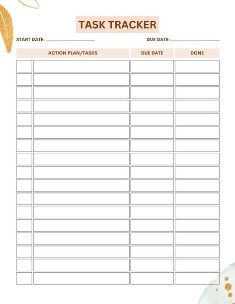 'Task Tracker Template' Part of Work from Home Planner Bundle PDF Work From Home Planner, Task Tracker, Productive Work, Work Routine, Home Planner, Daily Task, Checklist Template, Task List, Task Management