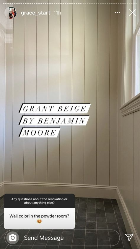 Grant Beige, Interior Deisgn, Wall Color, Powder Room, Light Box, Paint Colors, Paint, Interior Design, Wall